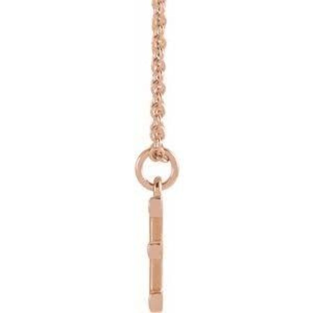 Kazi Luxury 14k Rose Initial E Dangle 18" Necklace View 6